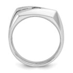 14k White Gold IBGoodman Men's Polished and Satin Diamond Ring Mounting - Image 2