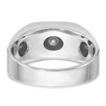 IBGoodman 14k White Gold with Black Rhodium 1/5 carat Lab Grown Diamond VS/SI+ G+ Complete Men's Ring - Image 5