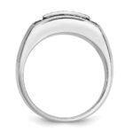 IBGoodman 14k White Gold Men's Polished Rectangular Cluster Ring Mounting - Image 2