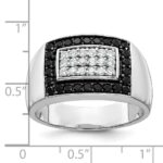 IBGoodman 14k White Gold Men's Polished Rectangular Cluster Ring Mounting - Image 3