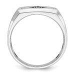 14k White Gold IBGoodman Men's Satin Diamond Ring Mounting - Image 2
