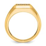 IBGoodman 10k Men's Polished and Satin Square Cluster Ring Mounting - Image 2