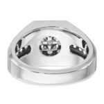 IBGoodman 14k White Gold 1 carat Lab Grown Diamond VS/SI+ G+ Complete Square Cluster Men's Ring - Image 5