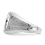 IBGoodman 14k White Gold Men's Polished and Satin 3/4 Carat AA Quality Diamond Round Cluster Ring - Image 5