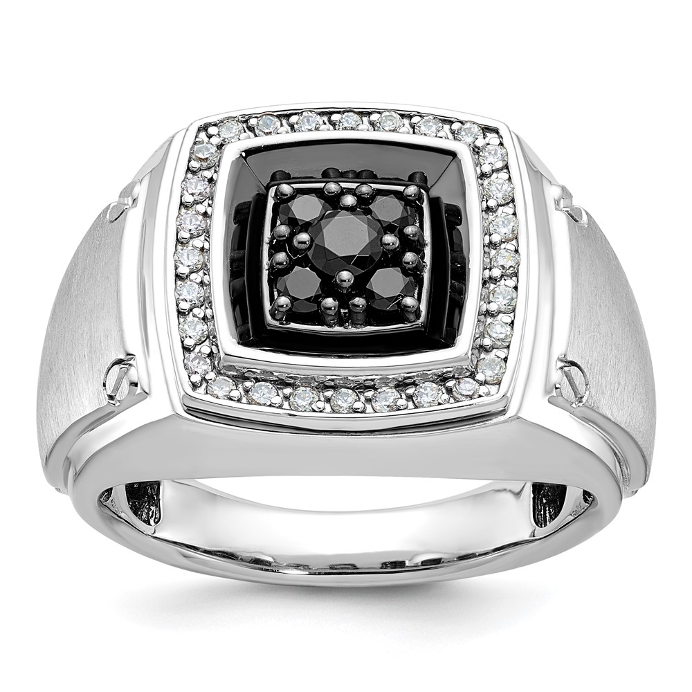 B59166-4WAA.jpg 14k White Gold IBGoodman Men's Polished and Satin Ring Mounting - Image 1