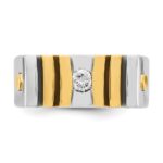 14k Two-tone IBGoodman Men's 1/3 carat Diamond Complete Ring - Image 6