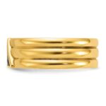 IBGoodman 10k Men's Polished and Grooved with Black Enamel Active 33rd Degree Masonic Ring - Image 3