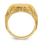 14k IBGoodman 18.5x15.75mm Men's Round Signet Ring - Image 2
