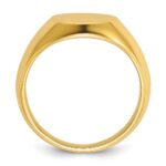 14k IBGoodman 14x12mm Men's Round Signet Ring - Image 2
