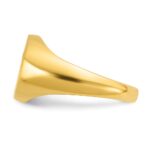 14k IBGoodman 14x12mm Men's Round Signet Ring - Image 3