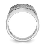 IBGoodman 14k White Gold 1 5/8 carat Lab Grown Diamond VS/SI+ G+ Complete Four Row Men's Ring - Image 2