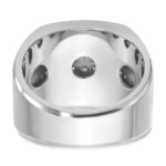 IBGoodman 14k White Gold 1 5/8 carat Lab Grown Diamond VS/SI+ G+ Complete Four Row Men's Ring - Image 5