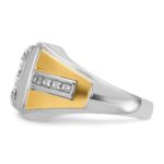 14k Two-tone IBGoodman Men's Polished Square Cluster Ring Mounting - Image 5