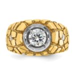 14k Two-tone IBGoodman Men's Diamond Nugget Ring Mounting - Image 6