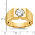 14k IBGoodman Men's Polished and Satin Diamond Ring Mounting - Image 2