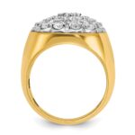 14k Two-tone IBGoodman Men's Polished Round Cluster Ring Mounting - Image 2