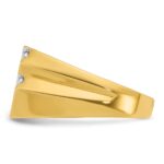 IBGoodman 14k 3/4 carat Lab Grown Diamond VS/SI+ G+ Complete Polished and Grooved Men's Ring - Image 3