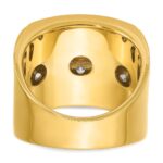 14k IBGoodman Men's Polished 4-Row Ring Mounting - Image 5