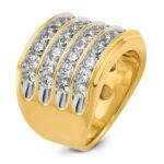 14k IBGoodman Men's Polished 4-Row Ring Mounting - Image 6