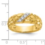 14k IBGoodman Men's Diamond Nugget Ring Mounting - Image 3