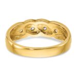 14k IBGoodman Men's Link Design 1/4 carat Diamond Complete Ring - Image 7