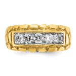 14k IBGoodman Men's 1 carat Diamond Nugget Complete Ring - Image 4