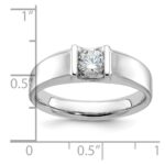 14k White Gold IBGoodman Men's 1/2 carat Diamond Complete Ring - Image 3