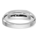 IBGoodman 14k White Gold Men's Polished and Satin 5-Stone 1/4 Carat AA Quality Diamond Ring - Image 7