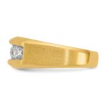 14k IBGoodman Men's Polished and Satin 5-Stone Ring Mounting - Image 5