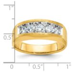 IBGoodman 14k Men's Polished and Satin 5-Stone 1 Carat AA Quality Diamond Ring - Image 3