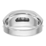 14k White Gold IBGoodman Men's 1 carat Diamond Complete Ring - Image 6
