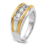 14k Two-tone IBGoodman Men's 1 carat Diamond Complete Ring - Image 6