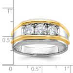 14k Two-tone IBGoodman Men's 1 carat Diamond Complete Ring - Image 2
