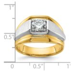 IBGoodman 14k Two-tone 1 carat Lab Grown Diamond VS/SI+ G+ Complete Polished and Brushed Men's Band - Image 7