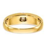 IBGoodman 14k Two-tone Polished and Satin Men's Three Stone Ring Mounting - Image 7