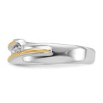 IBGoodman 14k Two-tone 1/6 carat Lab Grown Diamond VS/SI+ G+ Complete Polished Men's Five Stone Ring - Image 3