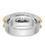 IBGoodman 14k Two-tone 1 1/2 carat Lab Grown Diamond VS/SI+ G+ Complete Men's Ring - Image 5