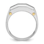 IBGoodman 14k Two-tone Men's Polished and Satin Cut-Out 5-Stone Ring Mounting