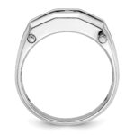 IBGoodman 14k White Gold 3/4 carat Lab Grown Diamond VS/SI+ G+ Five Stone Complete Polished and Satin Men's Ring - Image 2