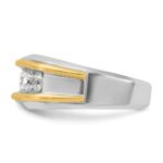 IBGoodman 10k Two-tone Men's Polished 5-Stone 1 Carat A Quality Diamond Ring - Image 5