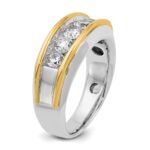 IBGoodman 14k Two-tone 1 carat Lab Grown Diamond VS/SI+ G+ Complete Men's Ring - Image 6