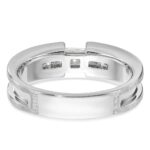 14k White Gold IBGoodman Men's 3/4 carat Diamond Complete Ring - Image 7