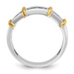 IBGoodman 14k Two-tone Men's Polished 7-Stone 1/2 Carat AA Quality Diamond Ring - Image 2