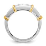 IBGoodman 14k Two-tone Men's Polished 7-Stone 1 Carat AA Quality Diamond Ring - Image 2