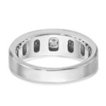 14k Two-tone IBGoodman Men's Polished and Satin 1/5 carat Diamond Complete Ring - Image 7