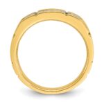 IBGoodman 14k Two-tone Men's Polished and Grooved 5-Stone Ring Mounting - Image 2