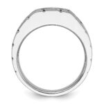 IBGoodman 14k White Gold Polished and Satin Men's Ring Mounting - Image 2