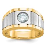 IBGoodman 14k Two-tone Polished and Satin Men's Ring Mounting