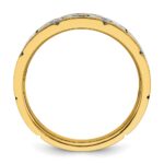 IBGoodman 14k Two-tone 1/4 carat Lab Grown Diamond VS/SI+ G+ Complete Three Stone Men's Ring - Image 2