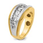 IBGoodman 14k with White Rhodium 2 carat Lab Grown Diamond VS/SI+ G+ Complete Satin Men's Ring - Image 6